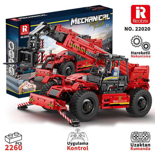 Technic 22020 Teleskopik Kollu Forklift (Telescopic Arm Forklift) Kumandalı&Motorlu Yaratıcı Yapı Blok Seti Buil