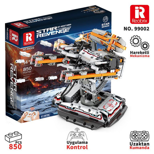 99002 Uçaksavar Topu (Star Revenge Anti-Aircraft Connon)Kumanda&Motor Yaratıcı Yapı Blok Seti