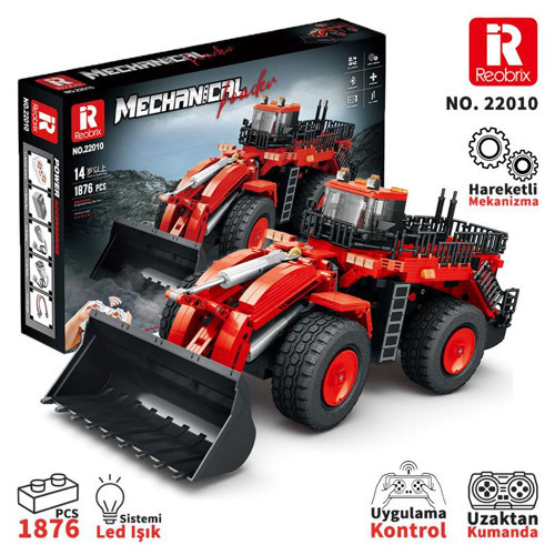 Technic 22010 Dozer Kamyon Kumandalı&Motorlu Yaratıcı Yapı Blok Seti Building Blocks (Mechanical Loader)- 1876 P