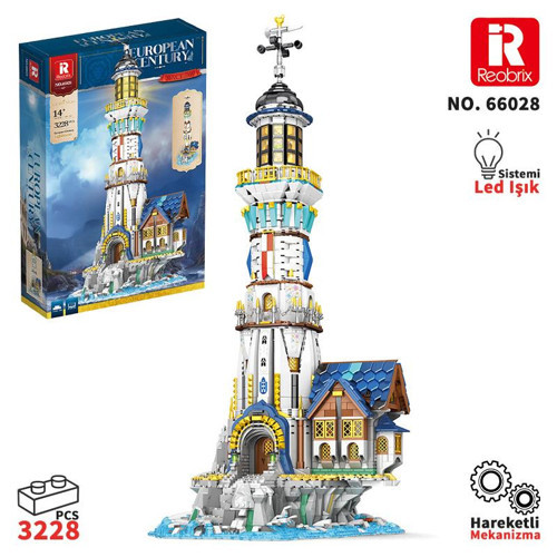 66028 Deniz Feneri Yaratıcı Yapı Blok Seti Building Blocks (European Century:Lighthouse) - 2966 Parça
