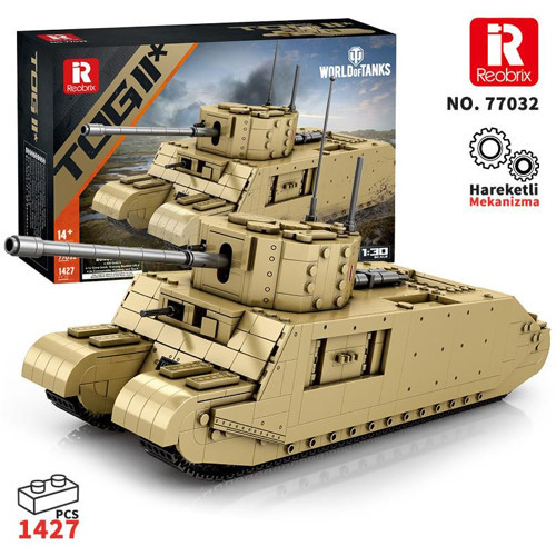 77032 World Of Tanks TOGII İngiliz Ağır Tankı (British Heavy Tank) Yaratıcı Yapı Blok Seti Building Blocks - 142