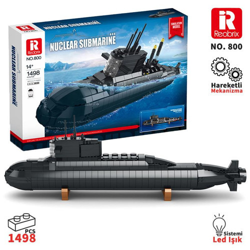 800 Nükleer Denizaltı Yaratıcı Yapı Blok Seti Building Blocks (Nuclear Submarine) - 1498 Parça