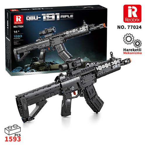 77024 Saldırı Tüfeği QBU-191 Yaratıcı Yapı Blok Seti Building Blocks (Assault Rifle QBU-191)- 1593 Parça