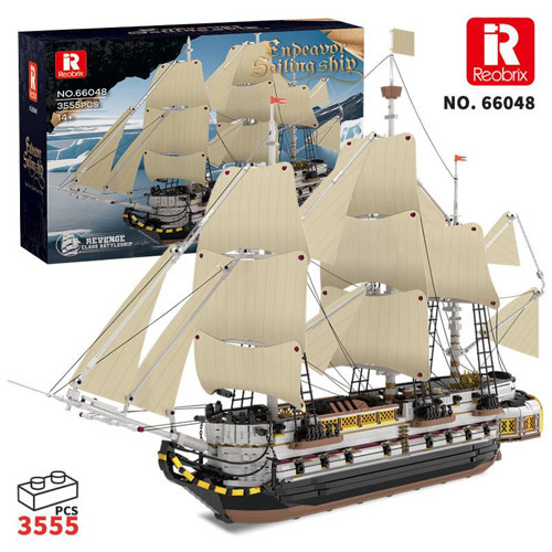 Technic 66048 İngiliz Kraliyet Donanması Gemisi Yaratıcı Yapı Blok Seti (Endea Vor Sailing Ship) - 3555 Parça