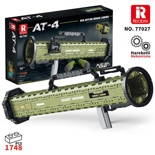77027 AT-4 M136 Antitank Grenade Launcher Yaratıcı Yapı Blok Seti Building Blocks 1748 Parça