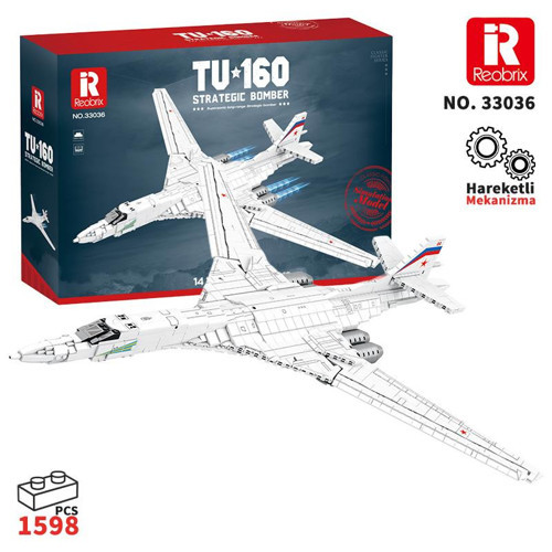 33036 Sovyet TU-160 Strateji Bombardıman Jet Uçağı Yaratıcı Yapı Blok Seti (TU-160 Strategic Bomber Aircraft) -