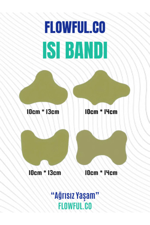Bitkisel Isı Terapili Ağrı Bandı 4 Adet - Tıbbi Organik Isı Bandı İle Bütün Vücut Ağrısız