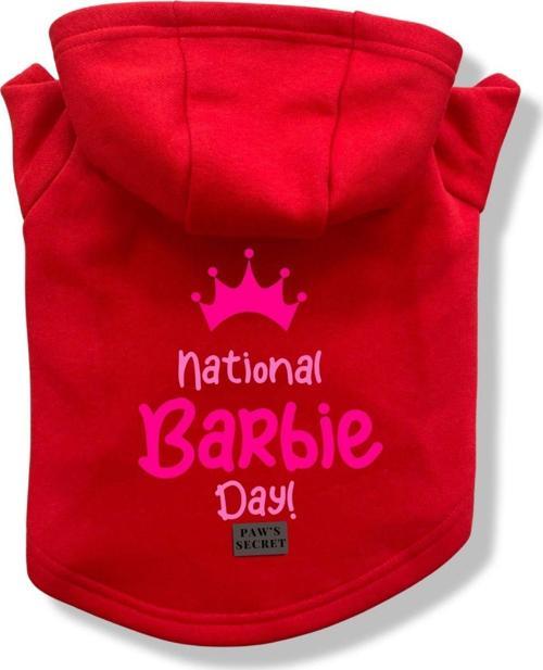 Köpek Kıyafeti Köpek Sweatshirt Hoodie Köpek Ürünleri Kedi Kıyafeti - Barbie L