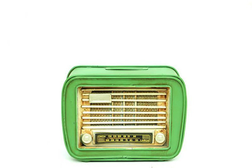 Dekoratif Metal Radyo Kumbara Vintage Hediyelik