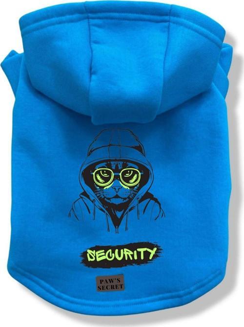 Köpek Kıyafeti Köpek Sweatshirt Hoodie Köpek Ürünleri Kedi Kıyafeti - Security Cat XL