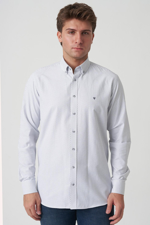 Alcobaça G2506 Slim Fit Gömlek Desenli