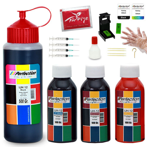 HP 21/22 Kartuş Uyumlu Dolum Takımı 500 ML + 3 x 100 ML