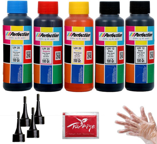 Epson Uyumlu L Serisi Tanklı Yazıcılar İçin +++plus Mürekkep Seti 5x100 gr.