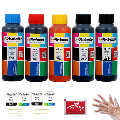 GI-40 BK GI-40 CMY Canon Tanklı Yazıcı Uyumlu Mürekkep Seti 5X100 gr.