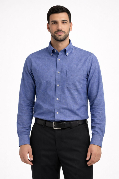Uzun Kol Klasik Erkek Regular Fit Gömlek 7607