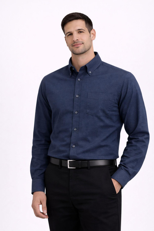 Uzun Kol Klasik Erkek Regular Fit Gömlek 7607