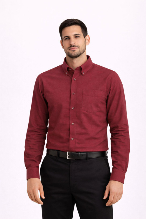Uzun Kol Klasik Erkek Regular Fit Gömlek 7607