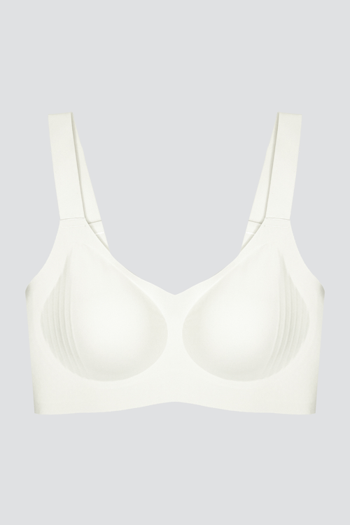 Seamless Bra - Curve | Krem Lazer Kesim Dikişsiz Toparlayıcı Büyük Beden Kadın Sütyen