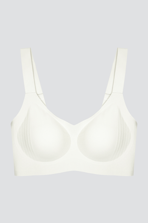 Seamless Bra - Curve | Krem Lazer Kesim Dikişsiz Toparlayıcı Büyük Beden Kadın Sütyen