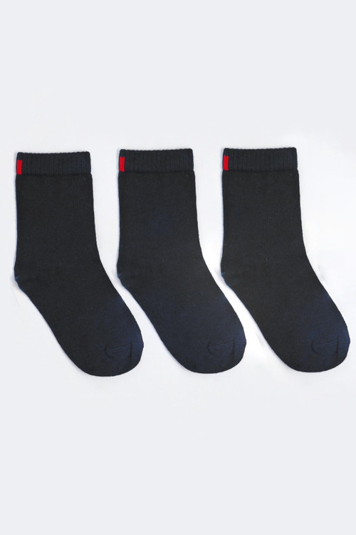 3'lü Paket Family Çocuk Soket Çorap Siyah/Siyah/Siyah