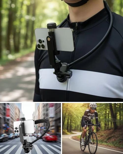 ieg™ Dayanıklı Metal Destekli Boyun Telefon Tutucu Seyahat ve Spor Kullanım