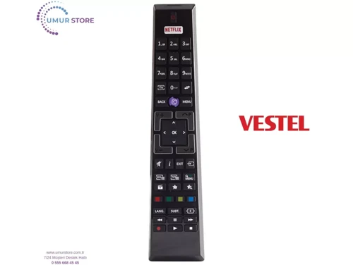 Vestel İle Uyumlu 50FD7300 Uydu Alıcılı Smart Led Tv Kumandası