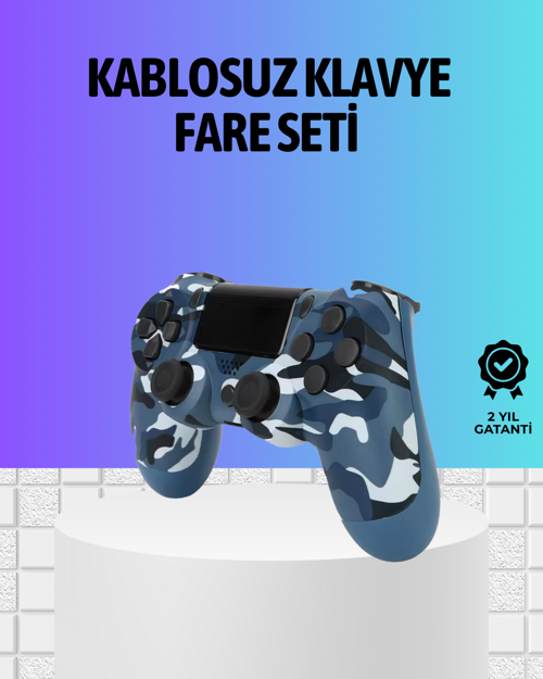 tekno Şarjlı Kablosuz PS4 Oyun Kolu Titreşimli Hassas Kontrol 2026