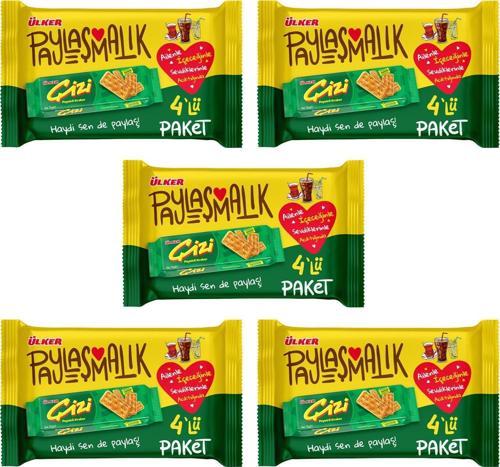 Çizi Peynirli Kraker 4'lü 280 gr x 5 Adet