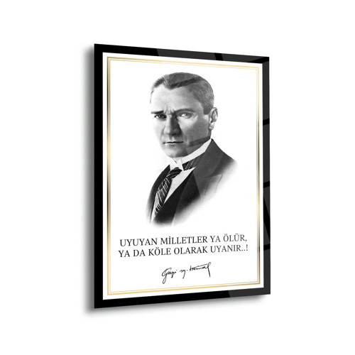 Atatürk Sözü İle Portre Cam Tablo – Ata170