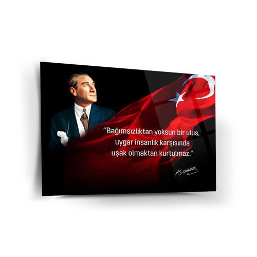 Atatürk Bağımsızlık Sözlü Cam Tablo - Ata326