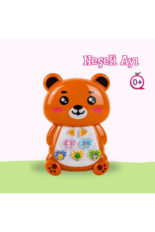 Neşeli Ayı Bebek Oyuncağı | Işıklı Sesli Eğitici Oyuncak |