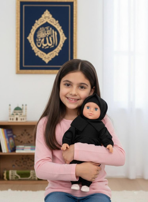 Elif Tesettürlü Bebek Pilli Sesli Dua Eden ve İlahi Okuyan Eğitici Oyuncak Bebek