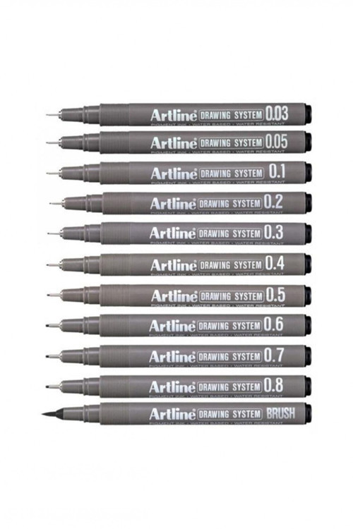 Drawing System Teknik Çizim Kalemi 11'li Tam Set-4