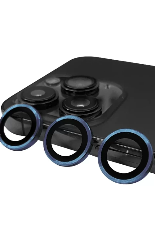 Newface İphone 15 Pro Max Raze Metal Kamera Lens - Lacivert