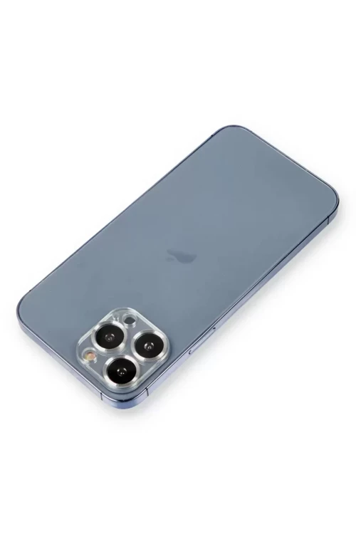 Newface İphone 12 Pro Metal Kamera Lens Koruma Cam - Gümüş