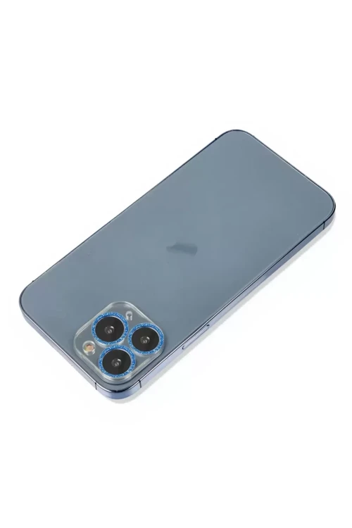 Newface İphone 11 Pro Max Shine Kamera Lens Koruma Cam - Mavi