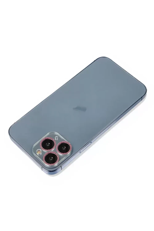 Newface İphone 11 Pro Max Shine Kamera Lens Koruma Cam - Pembe