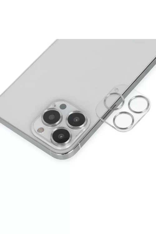 Newface İphone 14 Pro Max Band Metal Kamera Lens - Gümüş