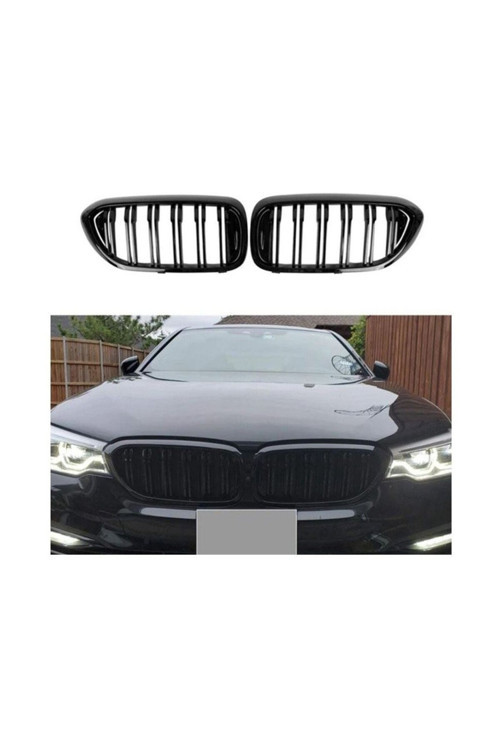 Bmw 5 Serisi G30 M5 Ön Panjur Böbrek Izgara Çift Tırnak Piano Black 2017-2020 Arası