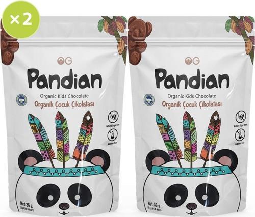 2'Li Pandian Organik Çocuk Çikolatası 36 Gr
