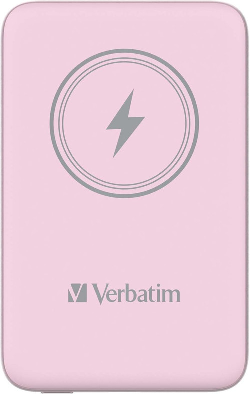 Manyetik Power Bank 10000 mAh Kablosuz Şarj Cihazı 15 W, USB-C ile 20 W PD Pembe