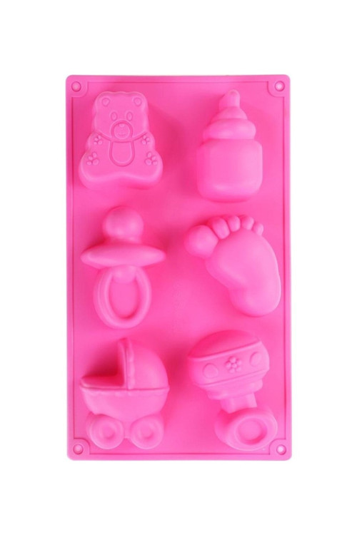 Silikon Bebek Eşyaları Muffin Cupcake Epoksi Sabun Mum Mini Kek Kalıbı Büyük 6'Lı