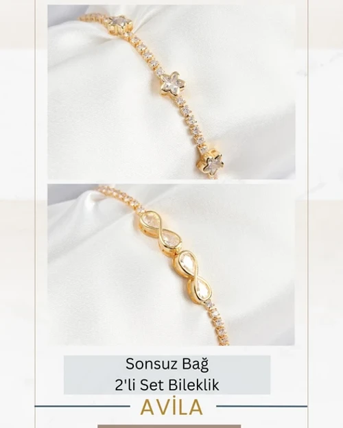 Sonsuzluk + Yıldız 2’li Kadın Bileklik Seti