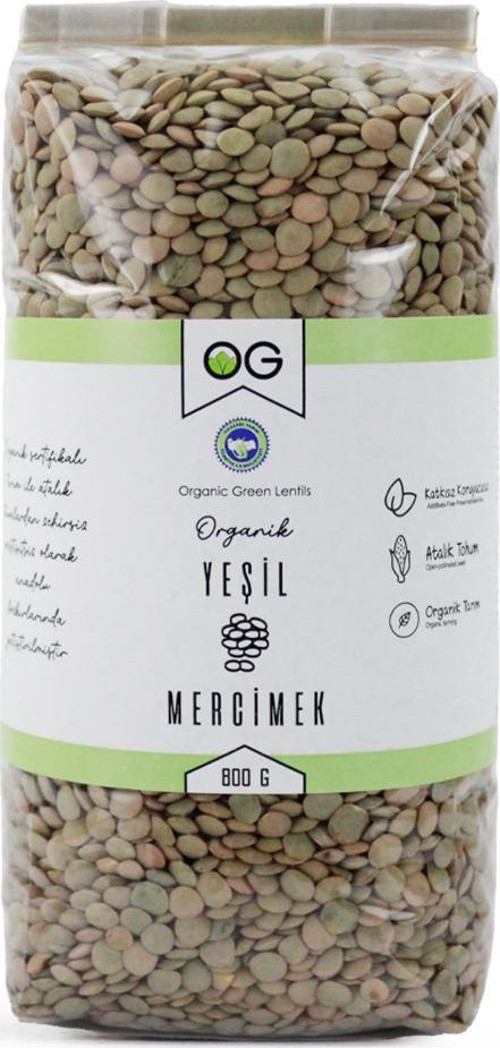 Organik Yeşil Mercimek 800 gr