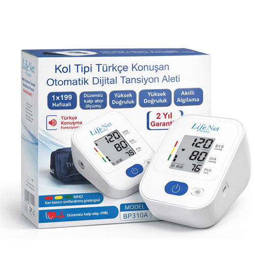 Dijital Üst Koldan Ölçer Tam Otomatik Türkçe konuşan Tansiyon Aleti -BP310AT