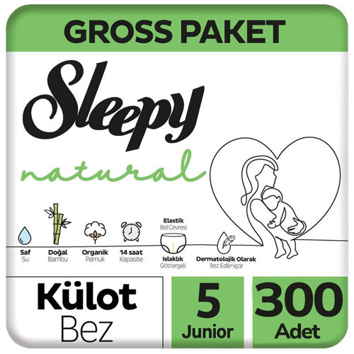 Natural Külot Bebek Bezi 5 Beden Gross Paketi 100x3 300 Adet