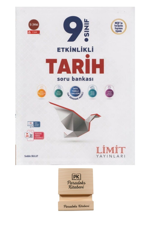 Limit 9. Sınıf Tarih Maarif Soru Bankası ve Telefon Standı
