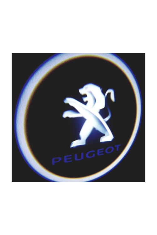 Peugeot Araçlar Için Pilli Yapıştırmalı Kapı Altı Led Logo