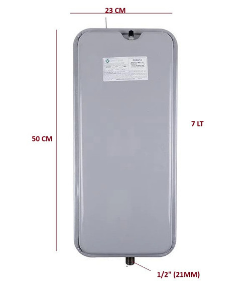 KOMBİ GENLEŞME TANKI 1/2" 7 LT BOSCH -BUDERUS LOGAMAX GB162 GRİ (77890032032)