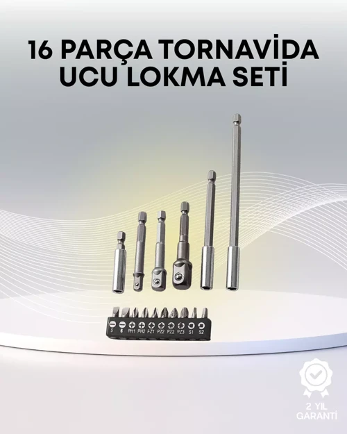 Metal Gövdeli 16lı Bits Seti Çok Fonksiyonlu Tamir Aleti